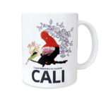 Taza inspiradas en el ave Gallito de las Rocas.