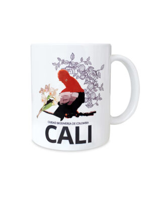 Taza inspiradas en el ave Gallito de las Rocas.